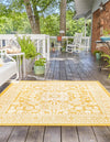 Unique Loom Outdoor Aztec T-KZOD17 Yellow Area Rug Square Lifestyle Image