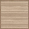 Unique Loom Outdoor Border T-KOZA-20307A Beige Area Rug Square Top-down Image