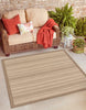 Unique Loom Outdoor Border T-KOZA-20307A Beige Area Rug Square Lifestyle Image