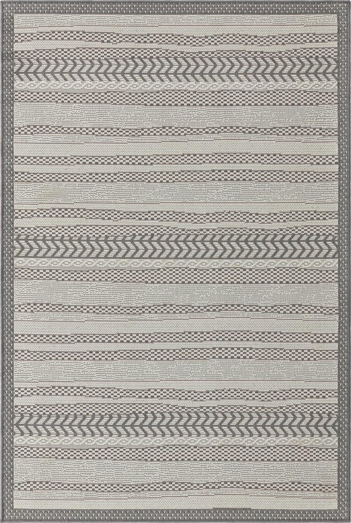 Unique Loom Outdoor Border T-KOZA-20307A Gray Area Rug main image