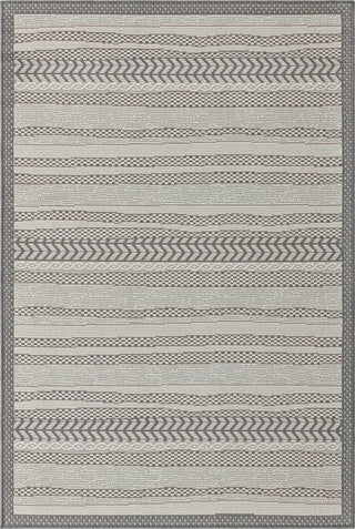 Unique Loom Outdoor Border T-KOZA-20307A Gray Area Rug main image