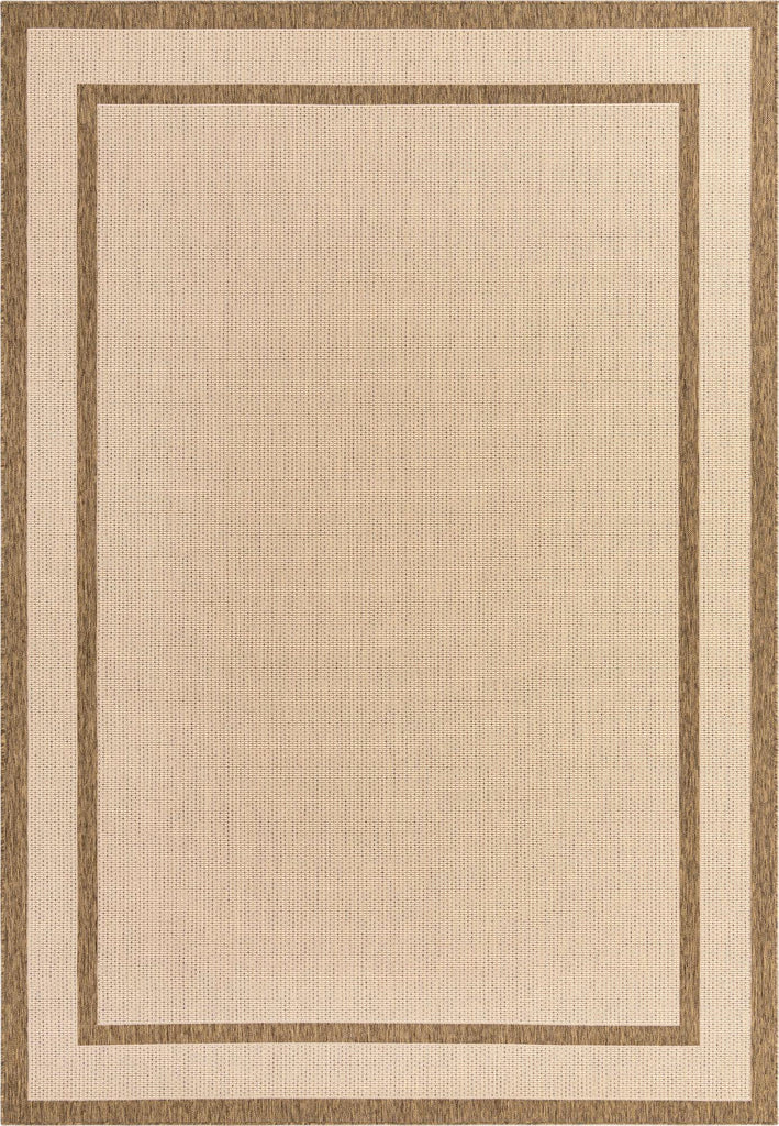 Unique Loom Outdoor Border T-KOZA-20413A Beige Area Rug main image