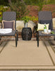 Unique Loom Outdoor Border T-KOZA-20413A Beige Area Rug Rectangle Lifestyle Image