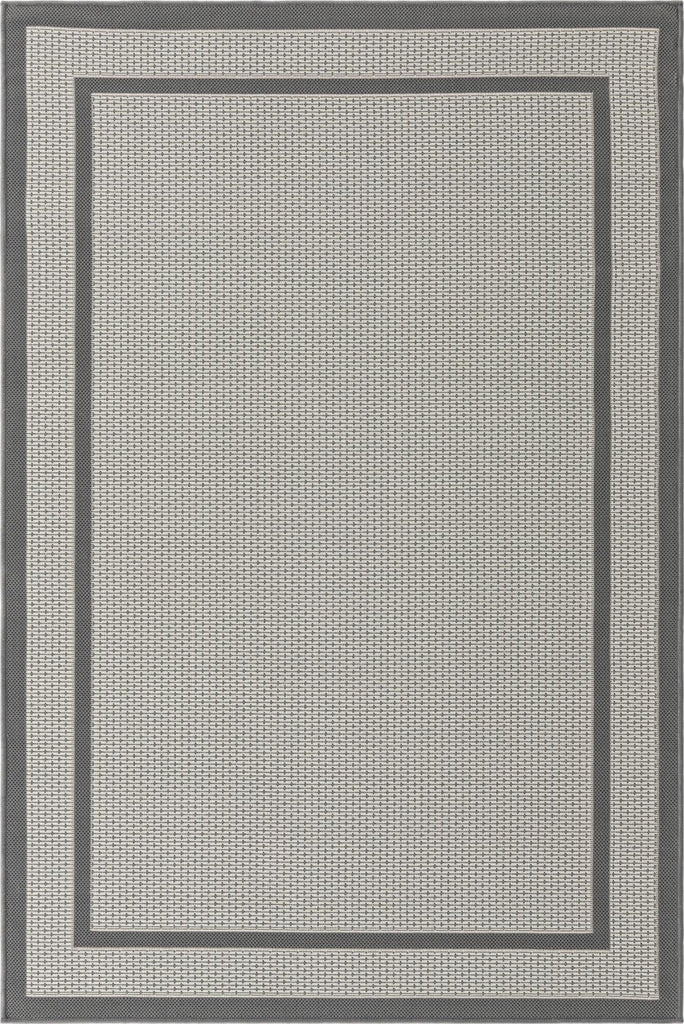 Unique Loom Outdoor Border T-KOZA-20413A Gray Area Rug main image