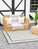 Unique Loom Outdoor Border T-KOZA-20413A Gray Area Rug Square Lifestyle Image