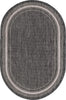 Unique Loom Outdoor Border T-KOZA-20597B Area Rug Oval Top-down Image