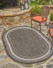 Unique Loom Outdoor Border T-KOZA-20597B Area Rug Oval Lifestyle Image Feature