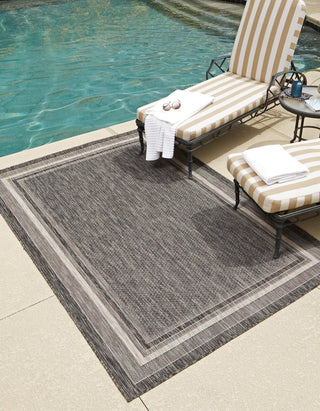 Unique Loom Outdoor Border T-KOZA-20597B Area Rug Rectangle Lifestyle Image