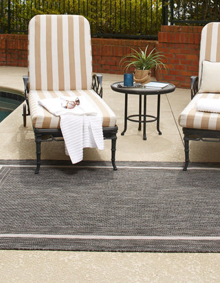 Unique Loom Outdoor Border T-KOZA-20597B Area Rug Rectangle Lifestyle Image