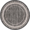 Unique Loom Outdoor Border T-KOZA-20597B Area Rug Round Top-down Image