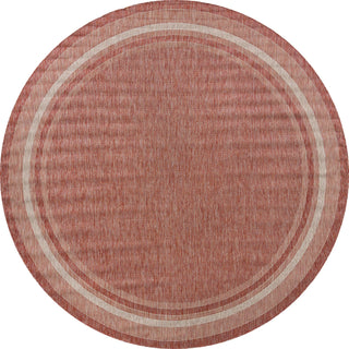Unique Loom Outdoor Border T-KOZA-20597B Area Rug Round Lifestyle Image