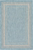 Unique Loom Outdoor Border T-KOZA-20597B Aquamarine Area Rug main image