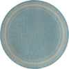 Unique Loom Outdoor Border T-KOZA-20597B Aquamarine Area Rug Round Lifestyle Image