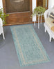 Unique Loom Outdoor Border T-KOZA-20597B Aquamarine Area Rug Runner Lifestyle Image