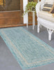 Unique Loom Outdoor Border T-KOZA-20597B Aquamarine Area Rug Runner Lifestyle Image