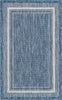 Unique Loom Outdoor Border T-KOZA-20597B Blue Area Rug main image