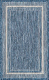 Unique Loom Outdoor Border T-KOZA-20597B Blue Area Rug main image