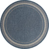 Unique Loom Outdoor Border T-KOZA-20597B Blue Area Rug Round Top-down Image