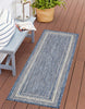 Unique Loom Outdoor Border T-KOZA-20597B Blue Area Rug Runner Lifestyle Image