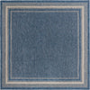 Unique Loom Outdoor Border T-KOZA-20597B Blue Area Rug Square Top-down Image