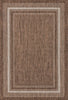 Unique Loom Outdoor Border T-KOZA-20597B Brown Area Rug main image