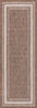 Unique Loom Outdoor Border T-KOZA-20597B Brown Area Rug Runner Top-down Image