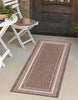 Unique Loom Outdoor Border T-KOZA-20597B Brown Area Rug Runner Lifestyle Image