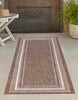 Unique Loom Outdoor Border T-KOZA-20597B Brown Area Rug Runner Lifestyle Image