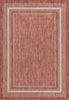 Unique Loom Outdoor Border T-KOZA-20597B Rust Red Area Rug main image