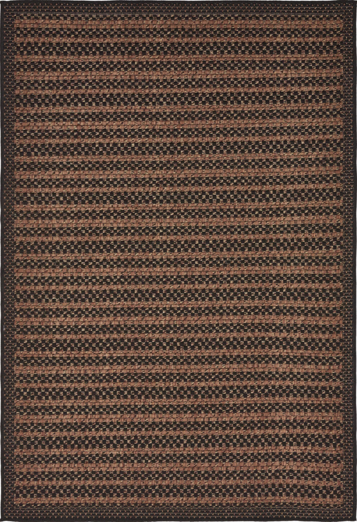Unique Loom Outdoor Border T-KOZA-K3011A Brown Area Rug main image