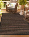 Unique Loom Outdoor Border T-KOZA-K3011A Brown Area Rug Rectangle Lifestyle Image Feature