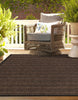 Unique Loom Outdoor Border T-KOZA-K3011A Brown Area Rug Rectangle Lifestyle Image