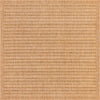 Unique Loom Outdoor Border T-KOZA-K3011A Light Brown Area Rug Square Top-down Image