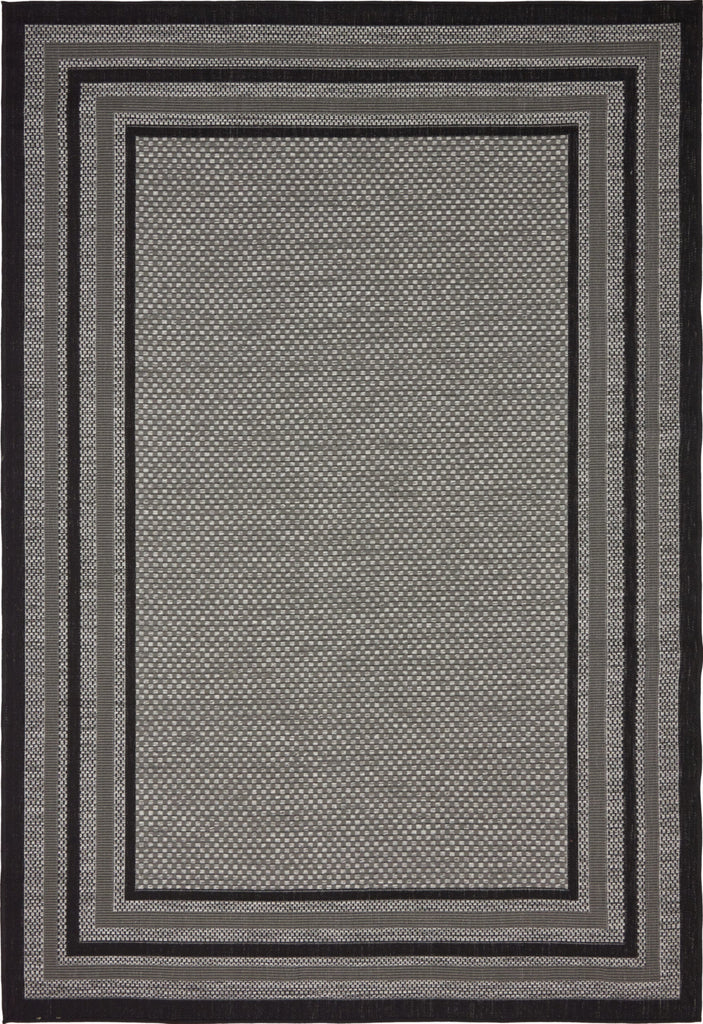 Unique Loom Outdoor Border T-KOZA-K3012A Gray Area Rug main image