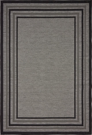Unique Loom Outdoor Border T-KOZA-K3012A Gray Area Rug main image