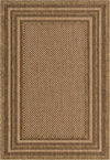 Unique Loom Outdoor Border T-KOZA-K3012A Light Brown Area Rug main image