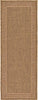 Unique Loom Outdoor Border T-KOZA-K3040A Brown Area Rug Runner Top-down Image