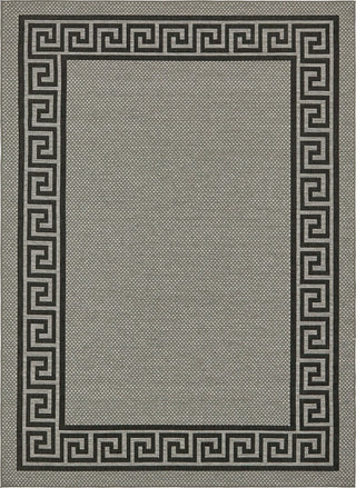 Unique Loom Outdoor Border T-KOZA-K3040A Gray Area Rug main image