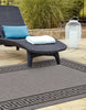 Unique Loom Outdoor Border T-KOZA-K3040A Gray Area Rug Rectangle Lifestyle Image