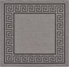Unique Loom Outdoor Border T-KOZA-K3040A Gray Area Rug Square Top-down Image