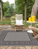 Unique Loom Outdoor Border T-KOZA-K3040A Gray Area Rug Square Lifestyle Image