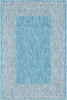 Unique Loom Outdoor Border T-KZOD1 Aqua Area Rug main image