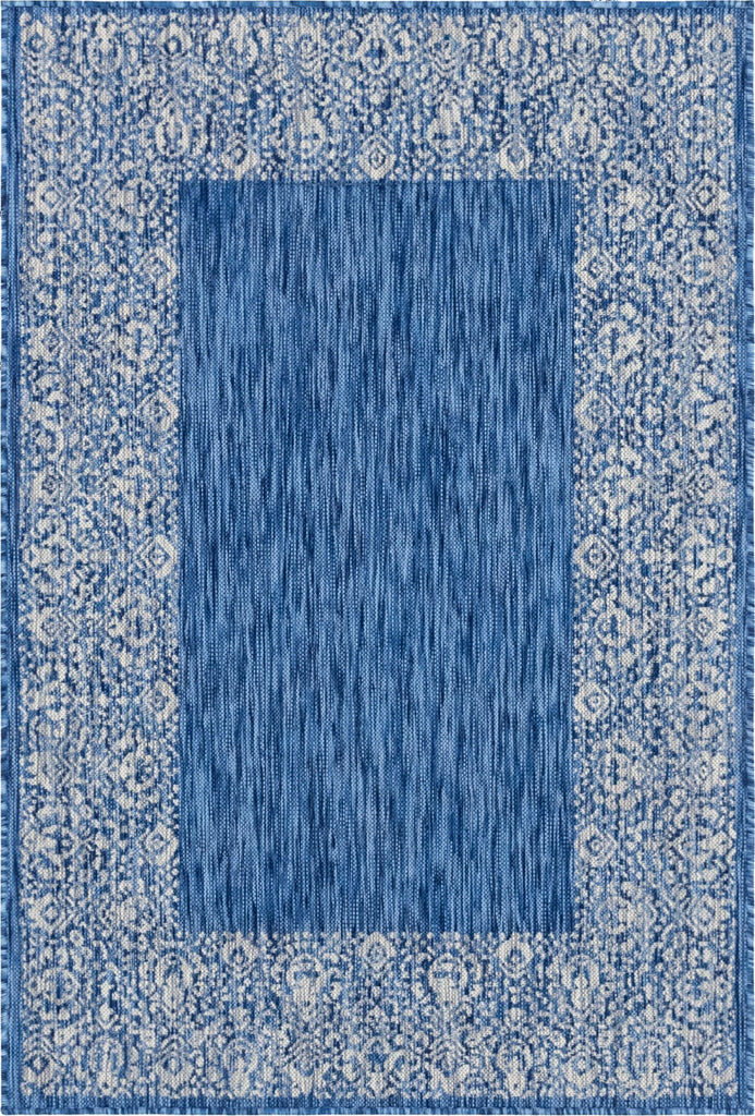 Unique Loom Outdoor Border T-KZOD1 Blue Area Rug main image