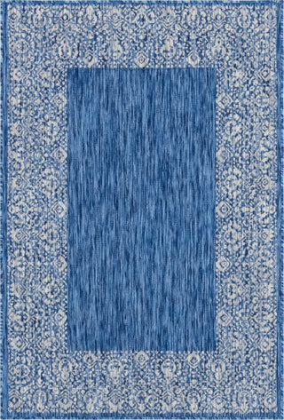 Unique Loom Outdoor Border T-KZOD1 Blue Area Rug main image