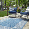 Unique Loom Outdoor Border T-KZOD1 Blue Area Rug Rectangle Lifestyle Image