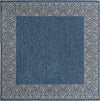 Unique Loom Outdoor Border T-KZOD1 Blue Area Rug Square Lifestyle Image