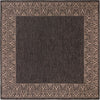 Unique Loom Outdoor Border T-KZOD1 Charcoal Gray Area Rug Square Lifestyle Image