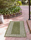 Unique Loom Outdoor Border T-KZOD1 Green Area Rug Runner Lifestyle Image
