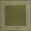 Unique Loom Outdoor Border T-KZOD1 Green Area Rug Square Top-down Image