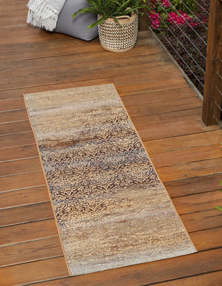 Unique Loom Outdoor Botanical OWE-EDEN-190 Beige Area Rug Runner Lifestyle Image